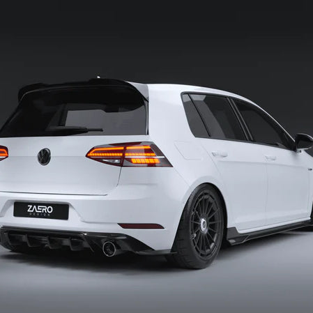 Volkswagen VW GOLF, GOLF GTI & GOLF R MK7 / MK7.5 EVO-1 GLOSS BLACK REAR SPOILER BY ZAERO (2014-2020)