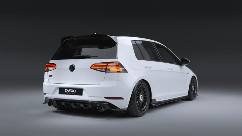 Volkswagen VW GOLF, GOLF GTI & GOLF R MK7 / MK7.5 EVO-1 GLOSS BLACK REAR SPOILER BY ZAERO (2014-2020)