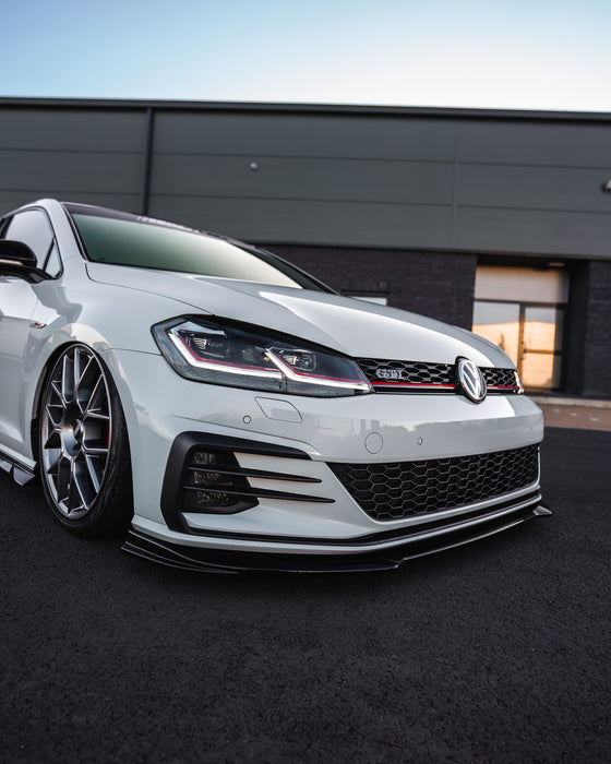 VW Golf GTI GTD Mk7.5 EVO-1 Gloss Black Front Splitter