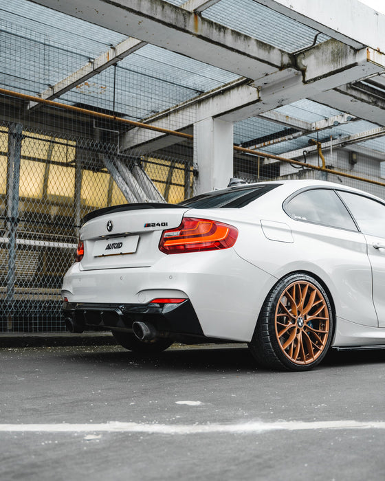 BMW 2 Series M235i & M240i F22 F23 EVO-1 Gloss Black Rear Diffuser by ZAERO (2014-2019), Rear Diffusers, Zaero Design - AUTOID | Premium Automotive Accessories