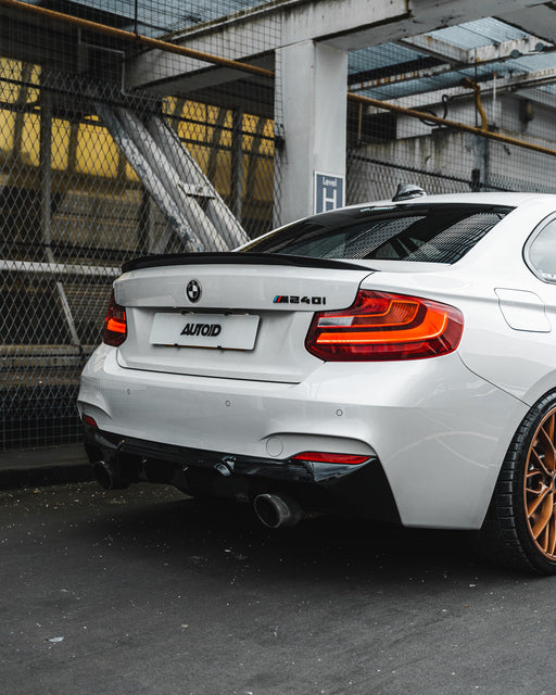 BMW 2 Series M235i & M240i F22 F23 EVO-1 Gloss Black Rear Diffuser by ZAERO (2014-2019), Rear Diffusers, Zaero Design - AUTOID | Premium Automotive Accessories