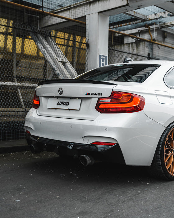 BMW 2 Series M235i & M240i F22 F23 EVO-1 Gloss Black Rear Diffuser by ZAERO (2014-2019), Rear Diffusers, Zaero Design - AUTOID | Premium Automotive Accessories