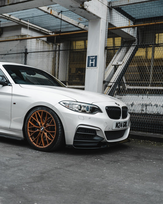 BMW 2 Series, M235i & M240i F22 F23 EVO-1 Gloss Black Front Splitter by ZAERO (2014-2019), Front Lips & Splitters, Zaero Design - AUTOID | Premium Automotive Accessories