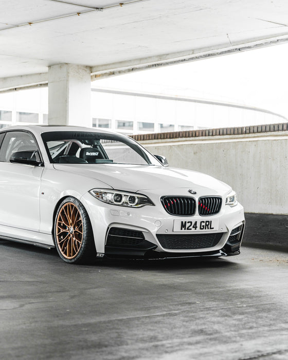 BMW 2 Series, M235i & M240i F22 F23 EVO-1 Gloss Black Front Splitter by ZAERO (2014-2019), Front Lips & Splitters, Zaero Design - AUTOID | Premium Automotive Accessories