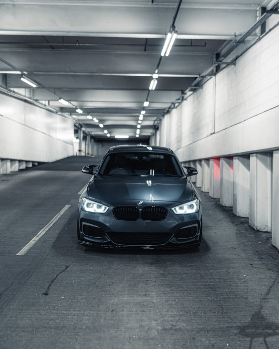 BMW 1 Series F20 F21 LCI EVO-1 Gloss Black Front Splitter by ZAERO (2015-2019), Front Lips & Splitters, Zaero Design - AUTOID | Premium Automotive Accessories