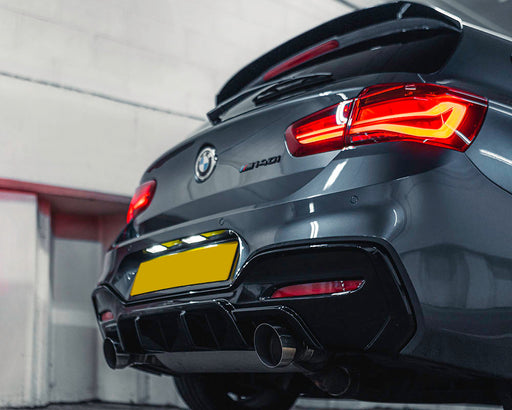 BMW M135i & M140i F20 F21 LCI EVO-1 Gloss Black Rear Diffuser by ZAERO (2015-2019), Rear Diffusers, Zaero Design - AUTOID | Premium Automotive Accessories