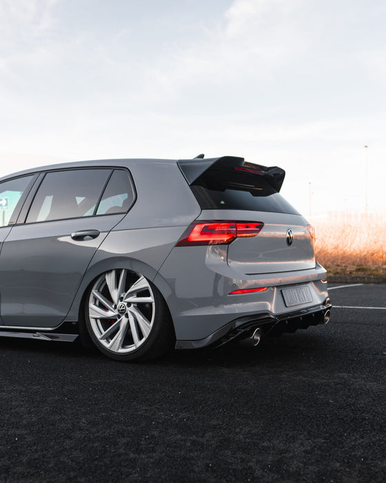 VW Golf GTI Mk8 EVO-1 Gloss Black Rear Diffuser by ZAERO (2020+), Rear Diffusers, Zaero Design - AUTOID | Premium Automotive Accessories