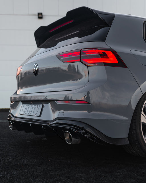 VW Golf GTI Mk8 EVO-1 Gloss Black Rear Diffuser by ZAERO (2020+), Rear Diffusers, Zaero Design - AUTOID | Premium Automotive Accessories