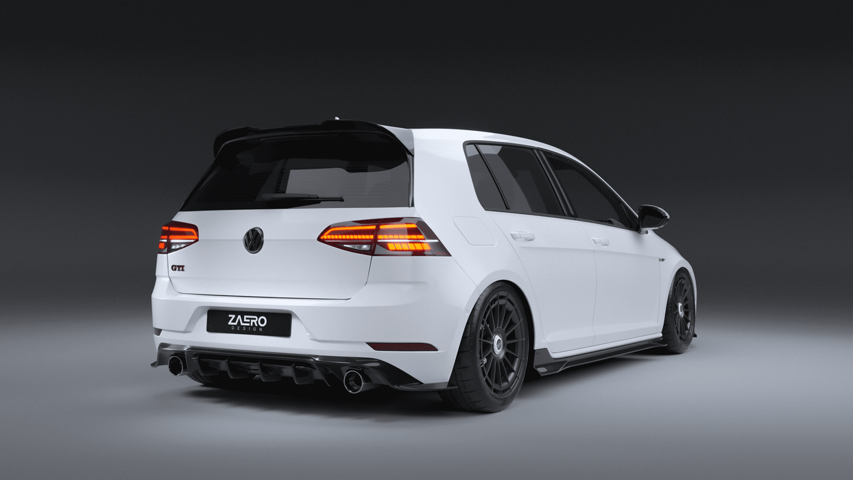 VW Golf GTI Mk7.5 EVO-1 Gloss Black Rear Diffuser by ZAERO (2017-2020), Rear Diffusers, Zaero Design - AUTOID | Premium Automotive Accessories