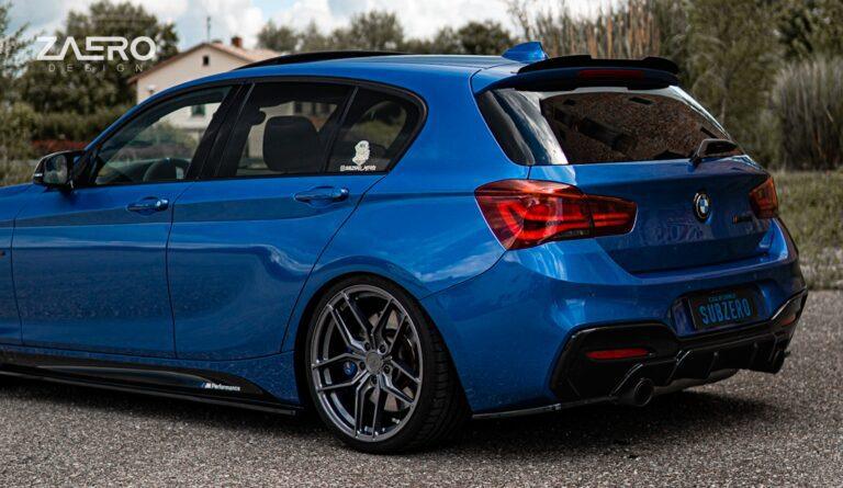 BMW M135i & M140i F20 F21 LCI EVO-1 Gloss Black Diffuser Side Spat Flap Extensions by ZAERO (2015-2019), Rear Diffusers, Zaero Design - AUTOID | Premium Automotive Accessories