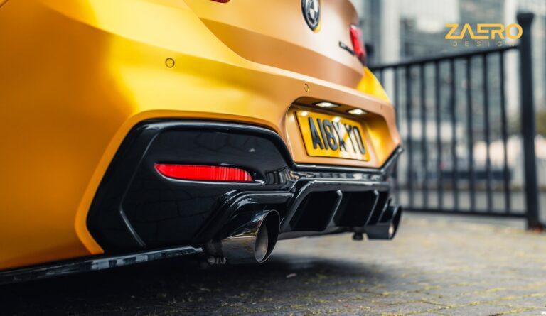 BMW M135i & M140i F20 F21 LCI EVO-1 Gloss Black Diffuser Side Spat Flap Extensions by ZAERO (2015-2019), Rear Diffusers, Zaero Design - AUTOID | Premium Automotive Accessories