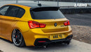 BMW M135i & M140i F20 F21 LCI EVO-1 Gloss Black Diffuser Side Spat Flap Extensions by ZAERO (2015-2019), Rear Diffusers, Zaero Design - AUTOID | Premium Automotive Accessories