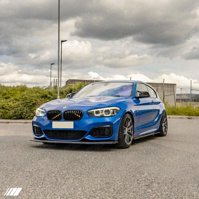 BMW 1 Series F20 F21 LCI EVO-1 Gloss Black Front Splitter by ZAERO (2015-2019), Front Lips & Splitters, Zaero Design - AUTOID | Premium Automotive Accessories