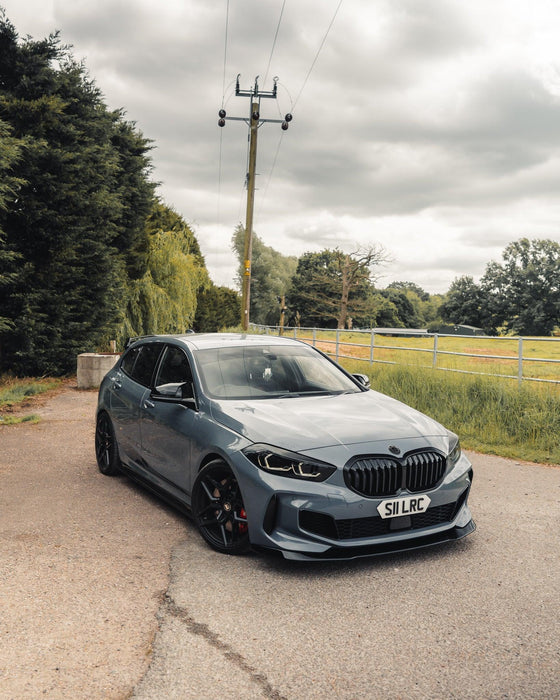 BMW 1 Series M Sport & M135i F40 EVO-1 Gloss Black Front Splitter by ZAERO (2019+), Front Lips & Splitters, Zaero Design - AUTOID | Premium Automotive Accessories