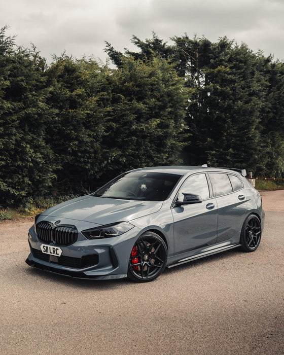 BMW 1 Series M Sport & M135i F40 EVO-1 Gloss Black Front Splitter by ZAERO (2019+), Front Lips & Splitters, Zaero Design - AUTOID | Premium Automotive Accessories