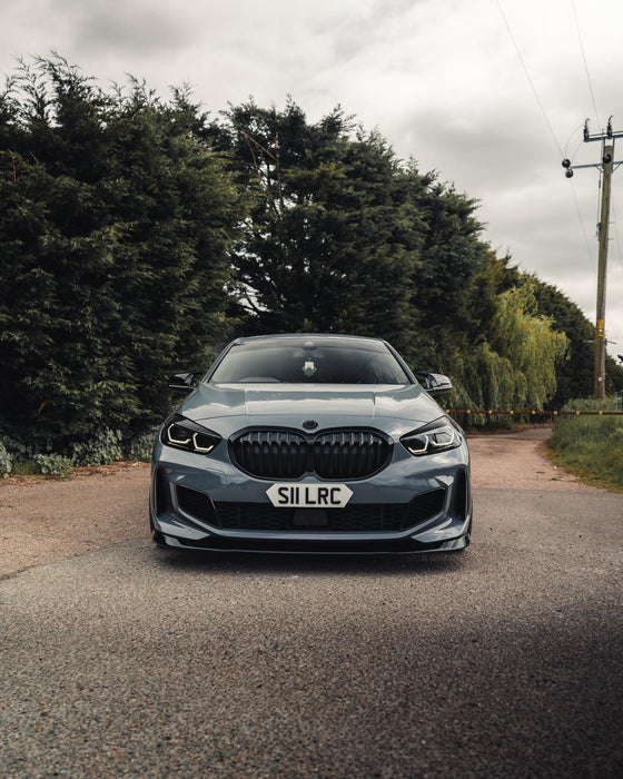 BMW 1 Series M Sport & M135i F40 EVO-1 Gloss Black Front Splitter by ZAERO (2019+), Front Lips & Splitters, Zaero Design - AUTOID | Premium Automotive Accessories