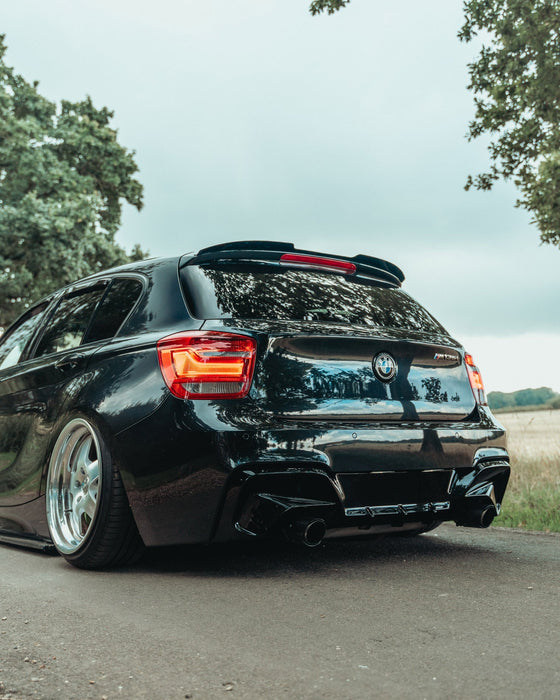 BMW 1 Series & M135i F20 Pre-LCI EVO-1 Gloss Black Rear Diffuser by ZAERO (2011-2015, F20 F21), Rear Diffusers, Zaero Design - AUTOID | Premium Automotive Accessories