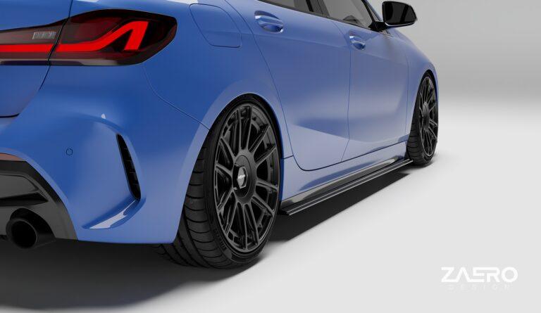 BMW 1 Series & M135i F40 EVO-1 Gloss Black Side Skirts by ZAERO (2019+), Side Skirts & Winglets, Zaero Design - AUTOID | Premium Automotive Accessories