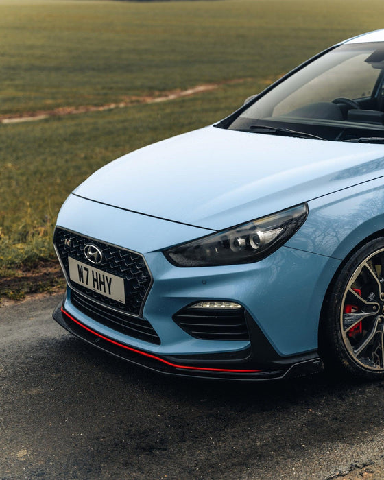 Hyundai i30 N EVO-1 Gloss Black Front Splitter by ZAERO (2018+, PD), Front Lips & Splitters, Zaero Design - AUTOID | Premium Automotive Accessories