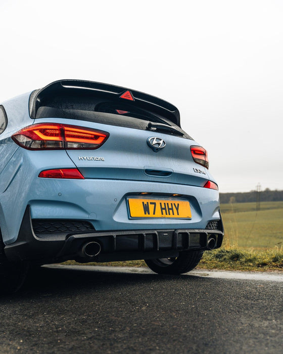 Hyundai i30 N EVO-1 Gloss Black Rear Diffuser by ZAERO (2018+, PD), Rear Diffusers, Zaero Design - AUTOID | Premium Automotive Accessories