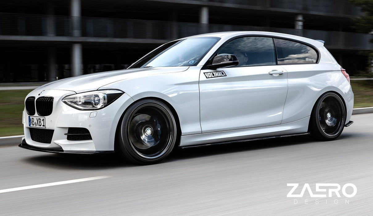 BMW 1 Series F20 Pre-LCI EVO-1 Gloss Black Front Splitter Lip by ZAERO (2011-2015), Front Lips & Splitters, Zaero Design - AUTOID | Premium Automotive Accessories