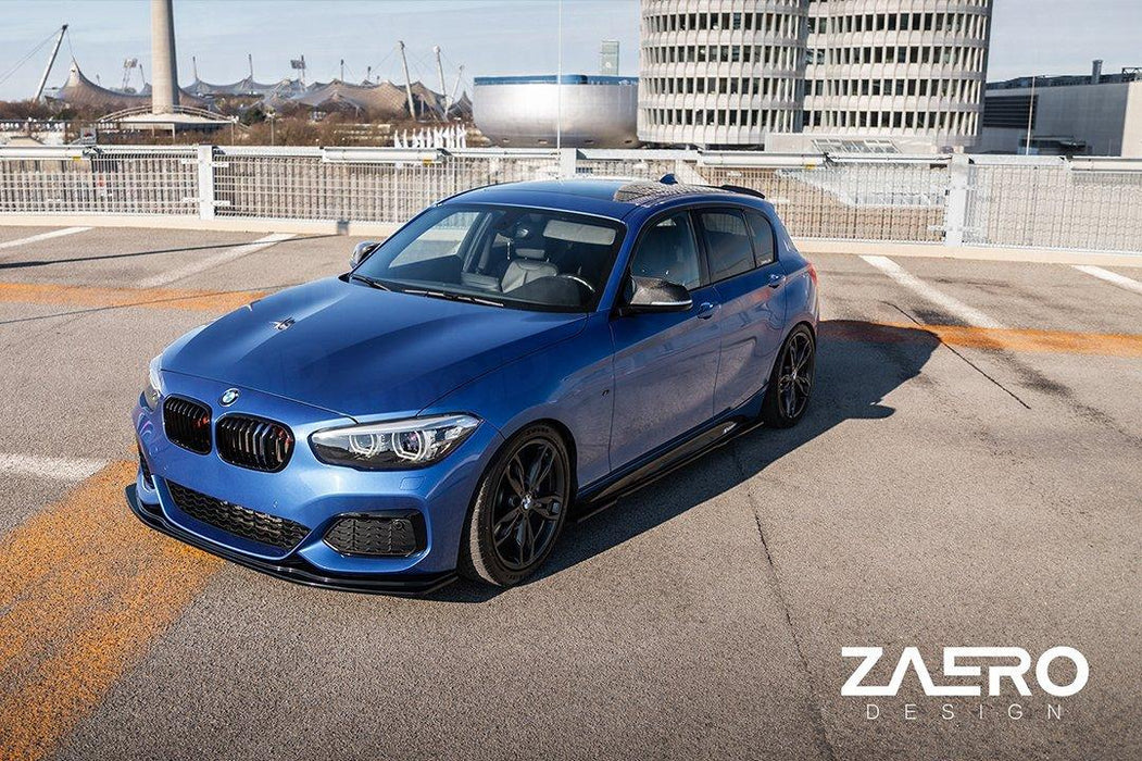 BMW 1 Series F20 F21 LCI EVO-1 Gloss Black Front Splitter by ZAERO (2015-2019), Front Lips & Splitters, Zaero Design - AUTOID | Premium Automotive Accessories