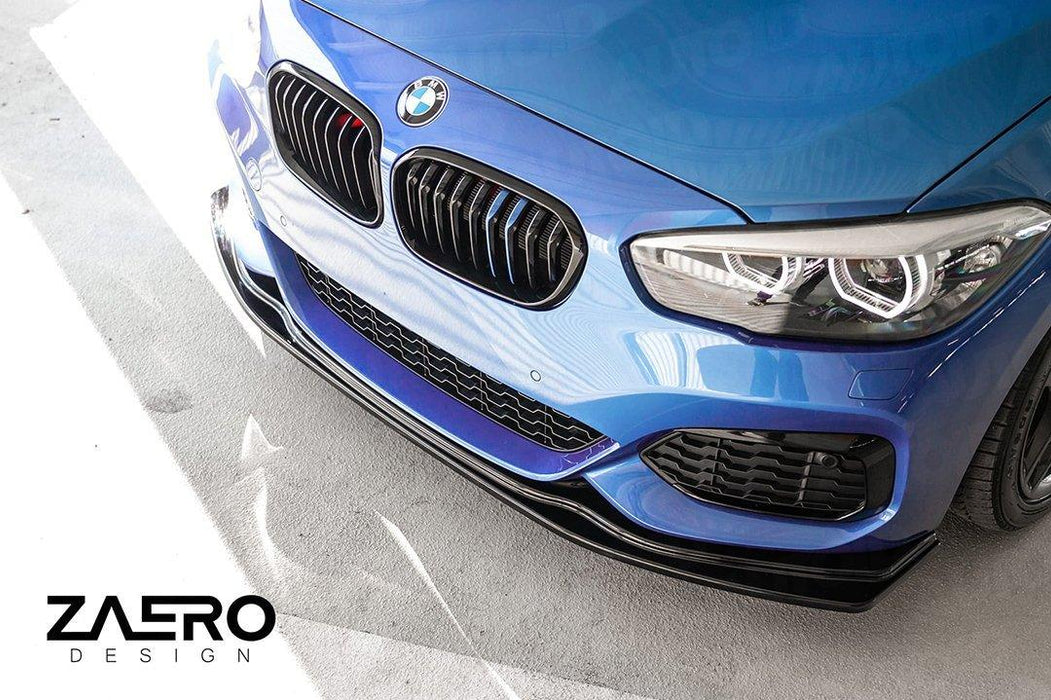 BMW 1 Series F20 F21 LCI EVO-1 Gloss Black Front Splitter by ZAERO (2015-2019), Front Lips & Splitters, Zaero Design - AUTOID | Premium Automotive Accessories