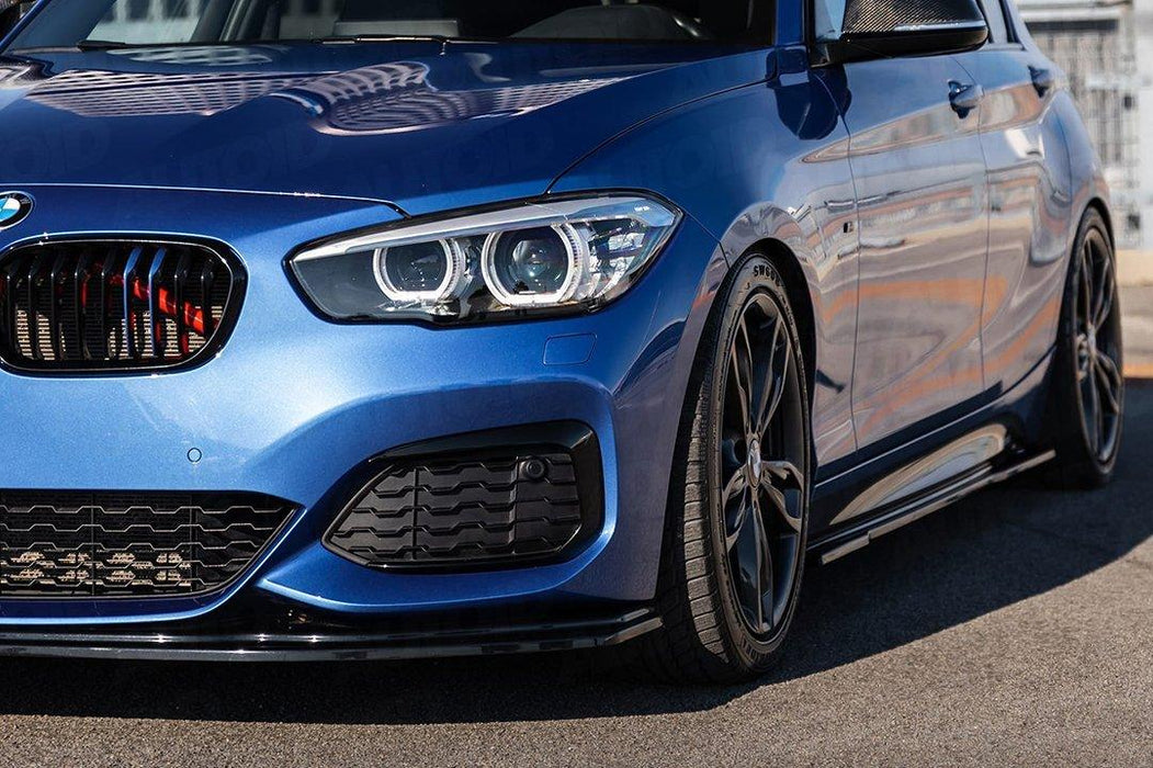 BMW 1 Series F20 F21 LCI EVO-1 Gloss Black Front Splitter by ZAERO (2015-2019), Front Lips & Splitters, Zaero Design - AUTOID | Premium Automotive Accessories