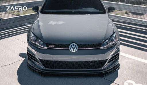 VW Golf GTI TCR EVO-1 Gloss Black Front Splitter by ZAERO (2017-2019, Mk7.5), Front Lips & Splitters, Zaero Design - AUTOID | Premium Automotive Accessories