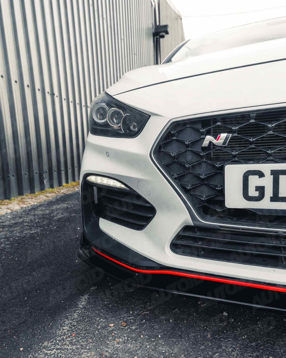 Hyundai i30 N EVO-1 Gloss Black Front Splitter by ZAERO (2018+, PD), Front Lips & Splitters, Zaero Design - AUTOID | Premium Automotive Accessories