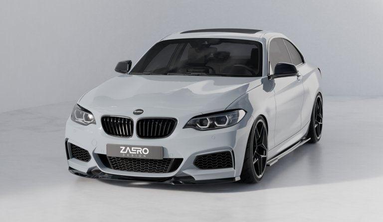 BMW 2 Series, M235i & M240i F22 F23 EVO-1 Gloss Black Front Splitter by ZAERO (2014-2019), Front Lips & Splitters, Zaero Design - AUTOID | Premium Automotive Accessories