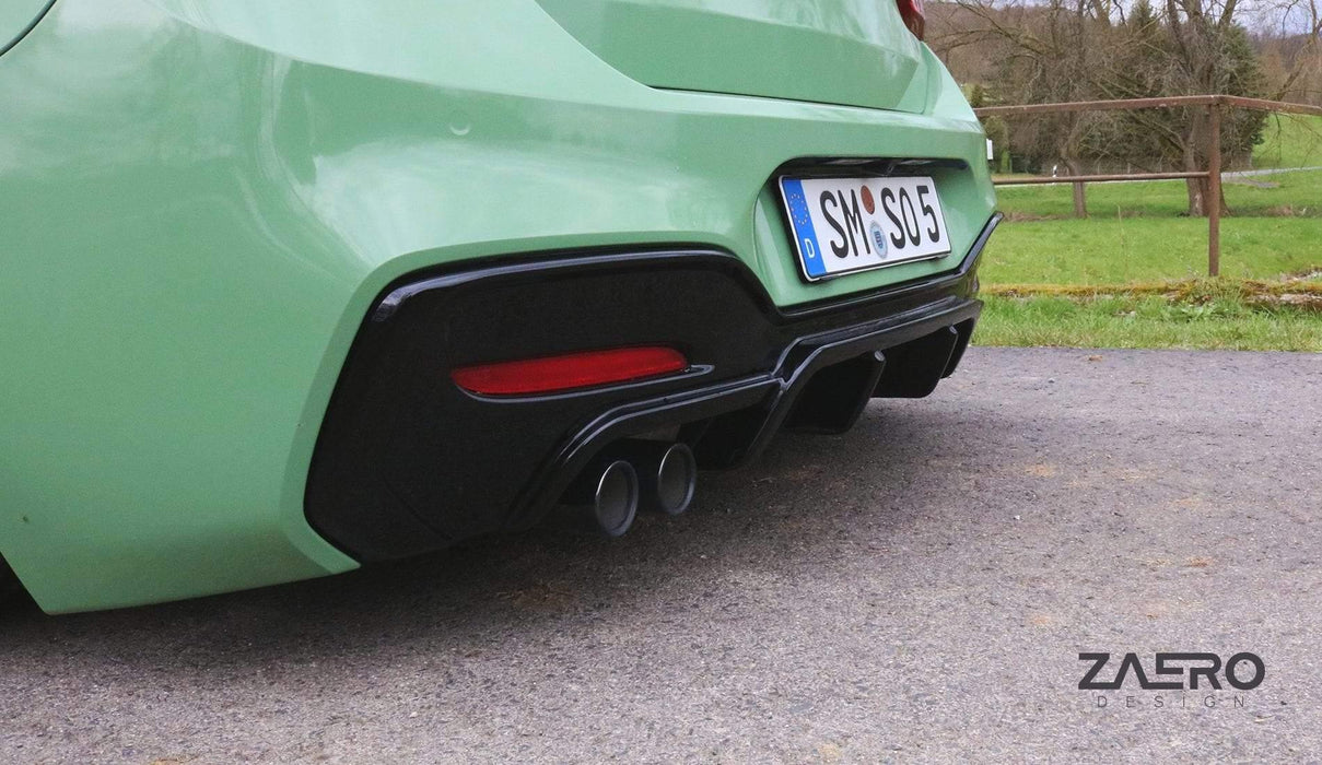 BMW 1 Series M Sport F20 F21 LCI Single Exit (118i 120i 120d 125i) EVO-1 Gloss Black Rear Diffuser by ZAERO (2015-2019), Rear Diffusers, Zaero Design - AUTOID | Premium Automotive Accessories