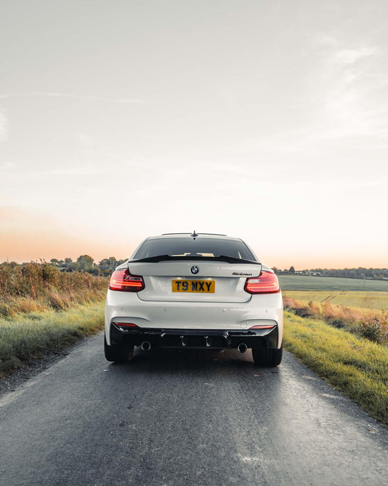 BMW 2 Series M235i & M240i F22 F23 EVO-1 Gloss Black Rear Diffuser by ZAERO (2014-2019), Rear Diffusers, Zaero Design - AUTOID | Premium Automotive Accessories