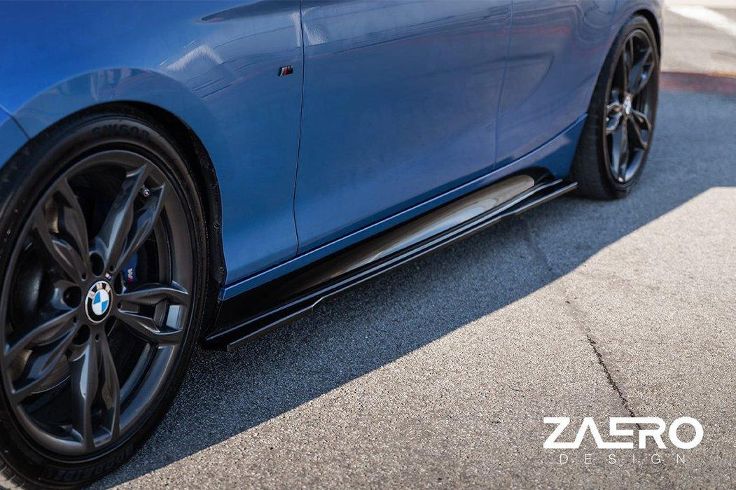 BMW 1 Series F20 F21 & 2 Series F22 EVO-1 Gloss Black Side Skirts by ZAERO (2011-2019), Side Skirts & Winglets, Zaero Design - AUTOID | Premium Automotive Accessories