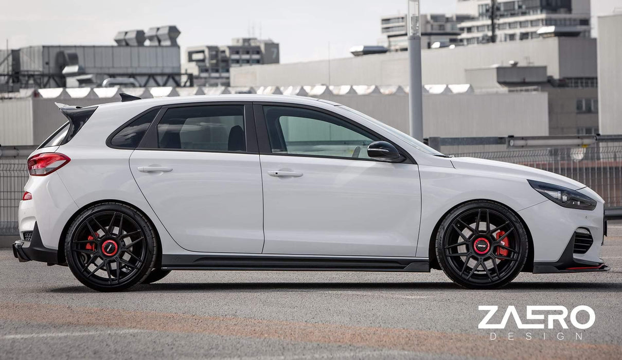 Hyundai i30 N EVO-1 Gloss Black Side Skirts by ZAERO (2018+, PD), Side Skirts & Winglets, Zaero Design - AUTOID | Premium Automotive Accessories