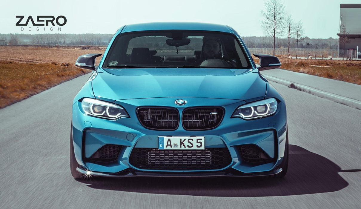 BMW M2 F87 EVO-S Gloss Black Front Splitter by ZAERO (2015-2018), Front Lips & Splitters, Zaero Design - AUTOID | Premium Automotive Accessories