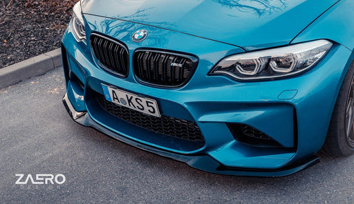 BMW M2 F87 EVO-S Gloss Black Front Splitter by ZAERO (2015-2018), Front Lips & Splitters, Zaero Design - AUTOID | Premium Automotive Accessories