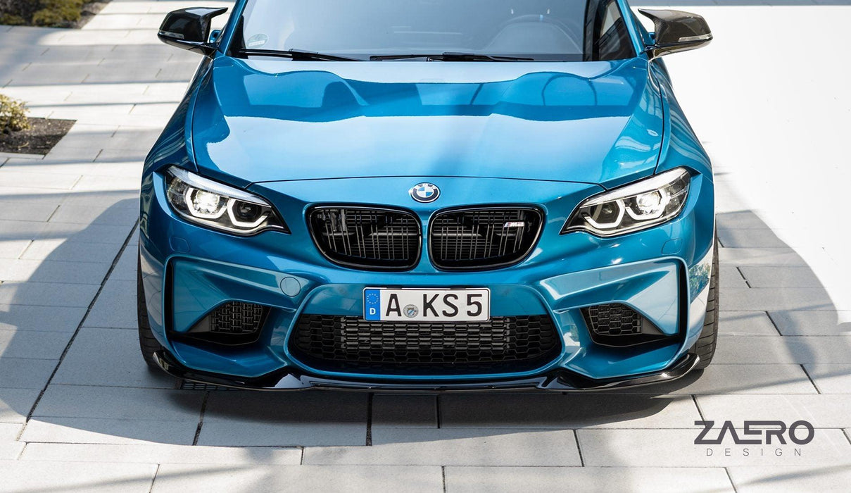 BMW M2 F87 EVO-S Gloss Black Front Splitter by ZAERO (2015-2018), Front Lips & Splitters, Zaero Design - AUTOID | Premium Automotive Accessories